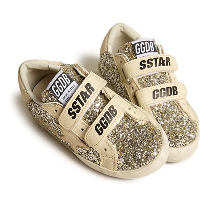 Golden Goose Baskets Scratchs Old School Paillettes Signature | Argenté