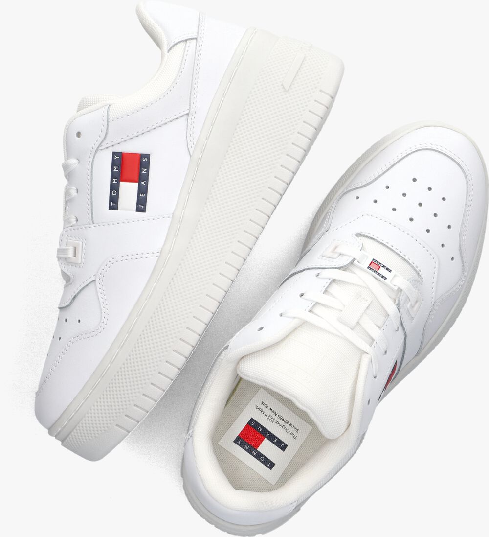 TOMMY JEANS witte tommy jeans lage sneakers tjw retro basket flatform
