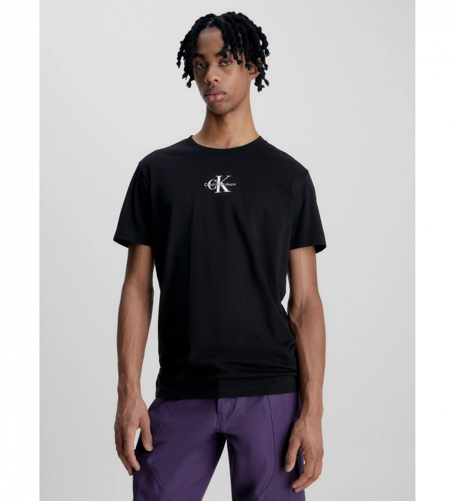 Camiseta Calvin Klein preta com monograma