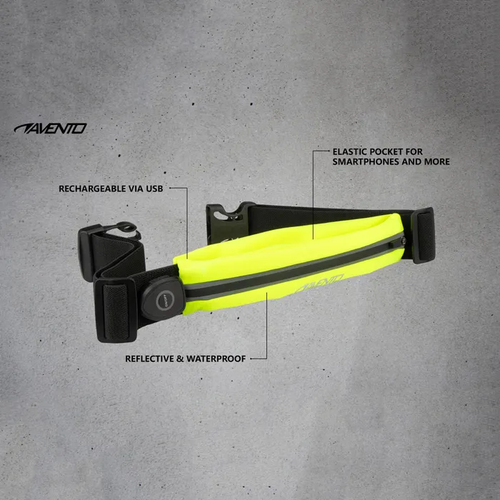 Avento Reflective Sports Belt LED