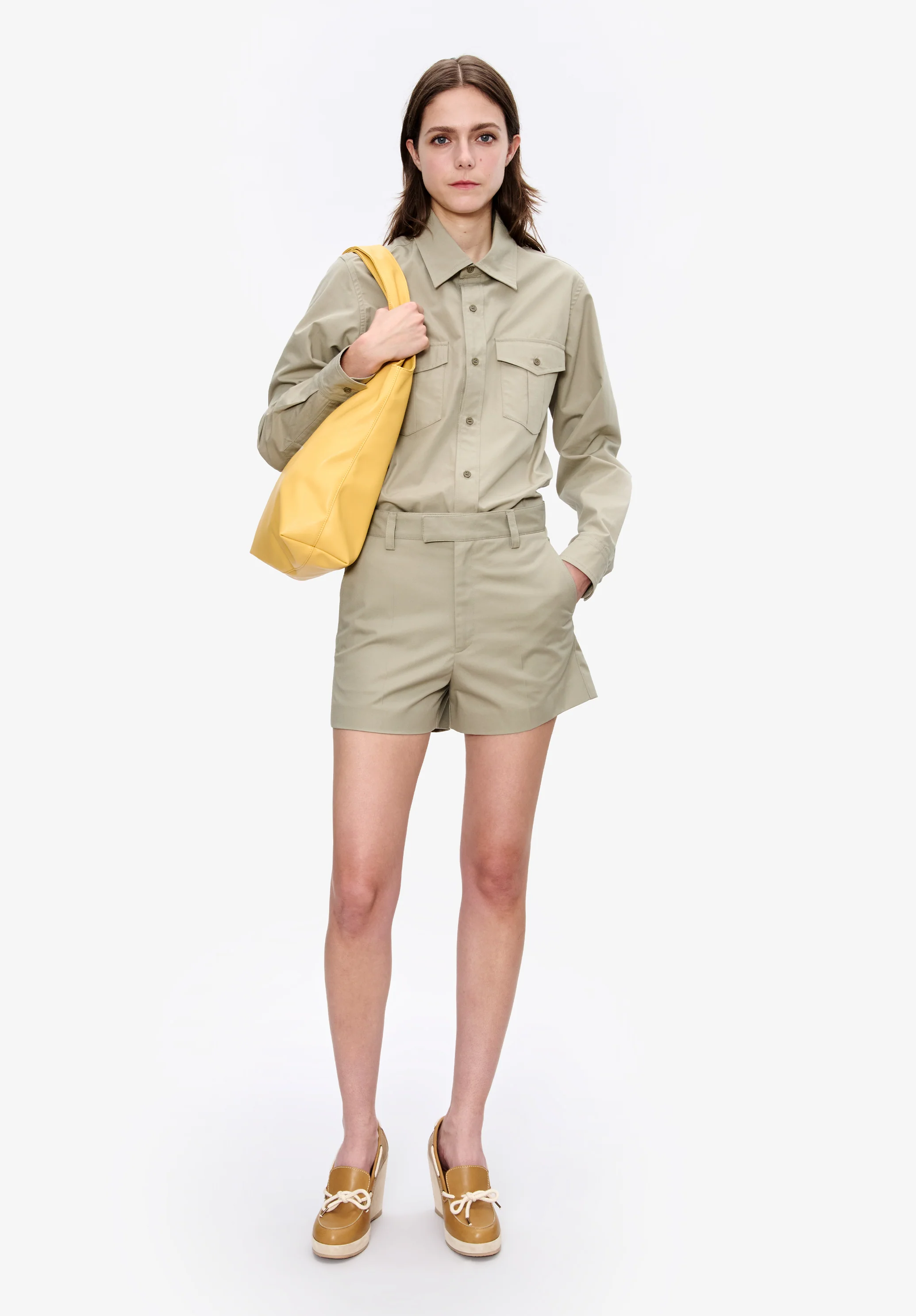 Chemise vert sauge esprit militaire - Vert sauge