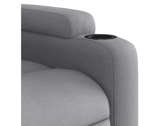 Fauteuil de massage inclinable Gris clair Tissu