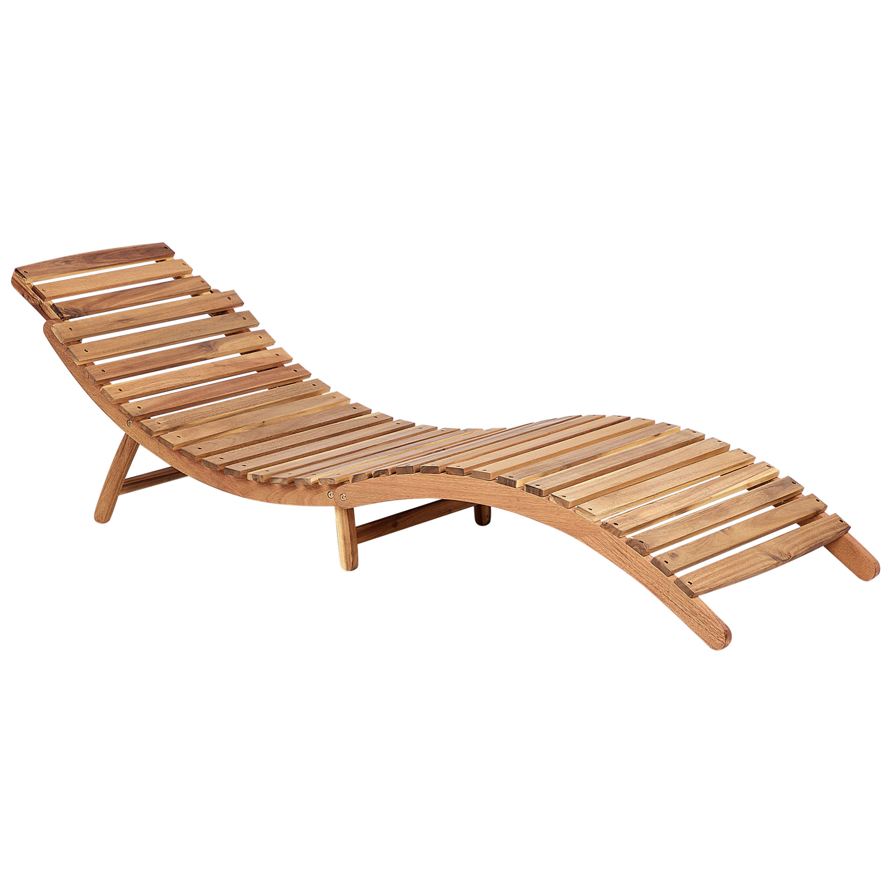 Beliani - LUINO - Ligstoel - Grijs - Hout