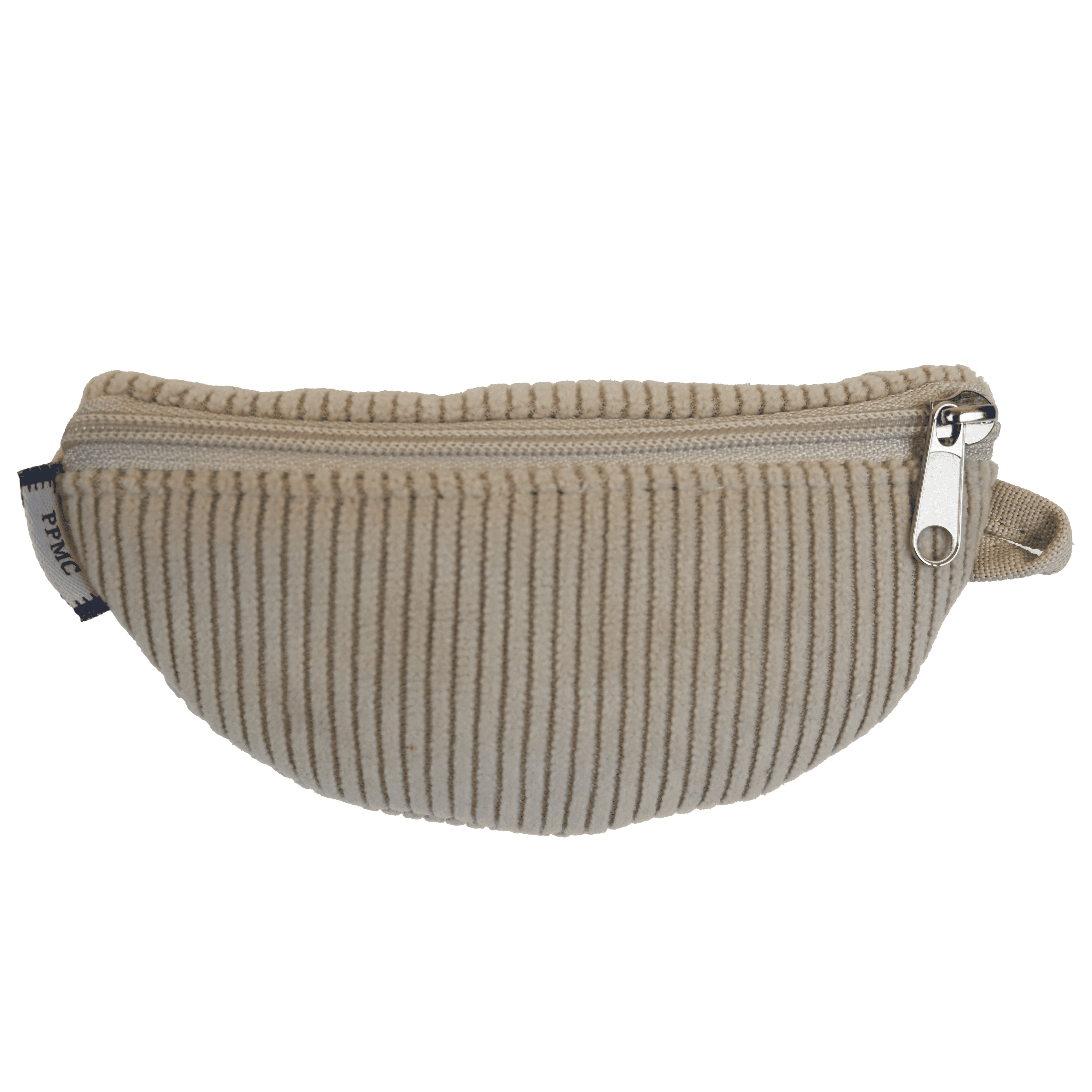 Porte-Monnaie Banane Velours Côtelé Beige