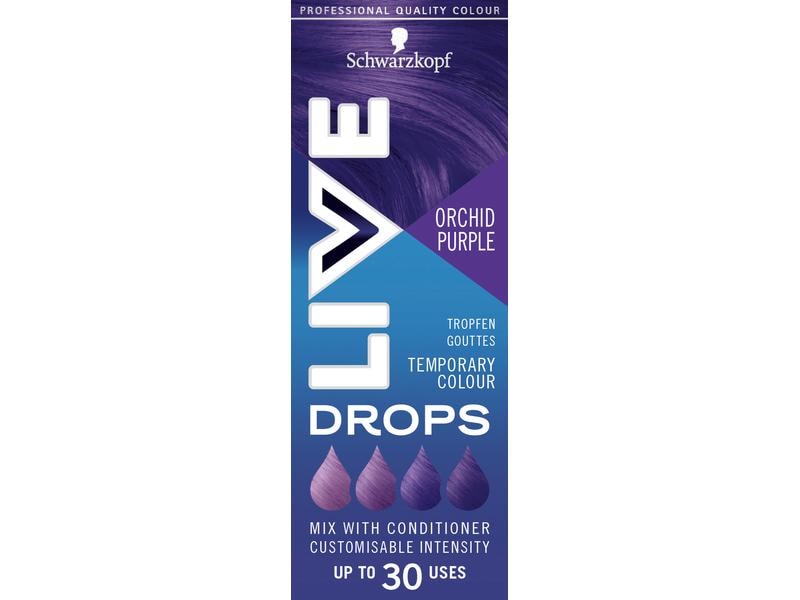 Schwarzkopf LIVE Haarcoloration Drops Orchid Purple Hochpigmentierte Haarfarbe lässt Ihrer Farbkreativität freien Lauf