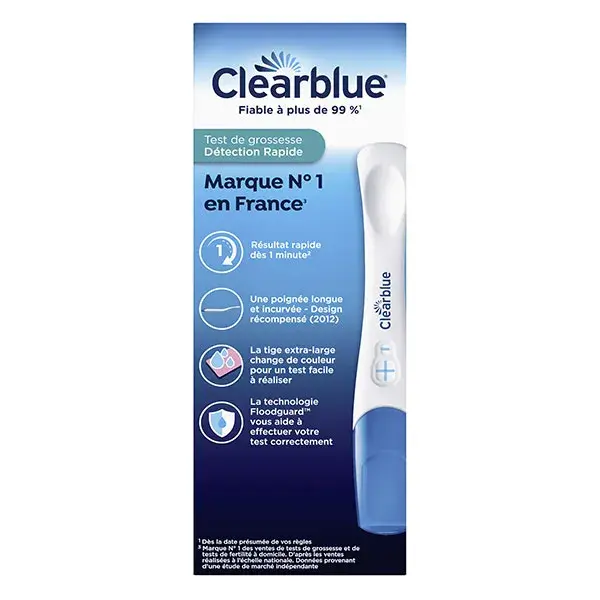 Caixa com 2 testes de gravidez Clearblue