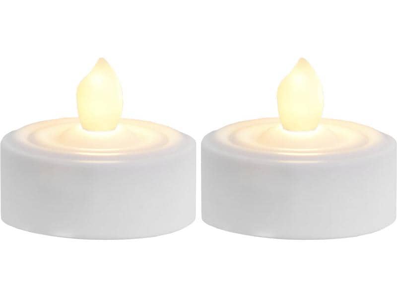 Star Trading LED Teelichter Set Paulo Ø 3.6 x 2.9 cm, Weiss Künstliche Kerzen für Innenbereich mit Timer-Funktion