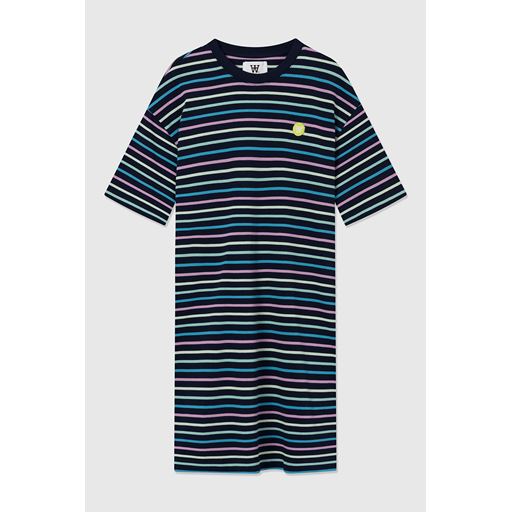 Wood Wood Ulla Stripe Kjole, Navy Stripes, XS