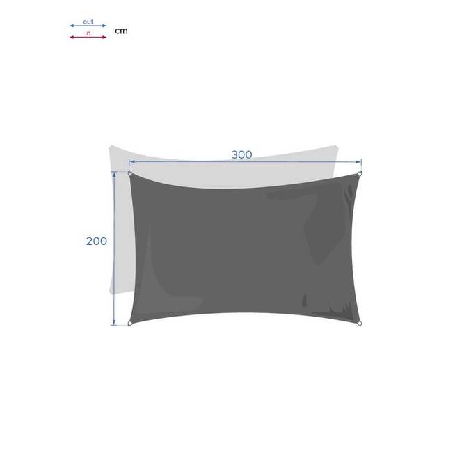 Voile d'ombrage rectangulaire CURACAO Émeraude
