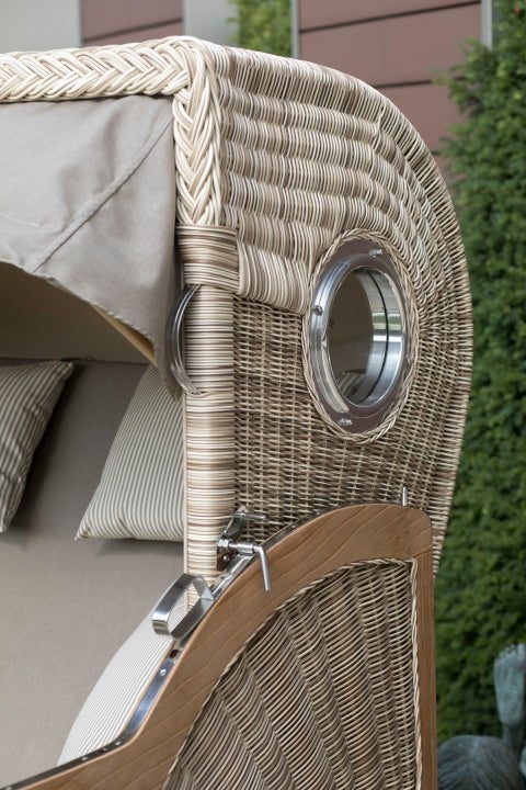 Rantum Teak PE shell strandstoel, design 520