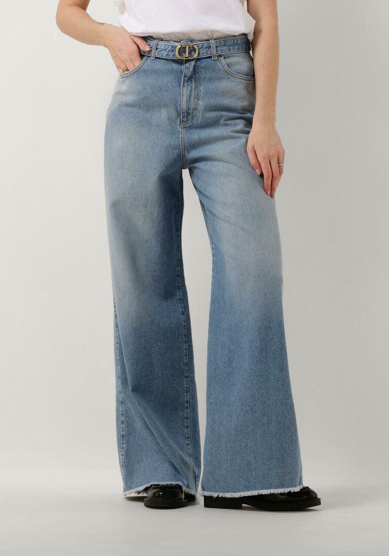 TWINSET MILANO blauwe twinset milano straight leg jeans woven trousers