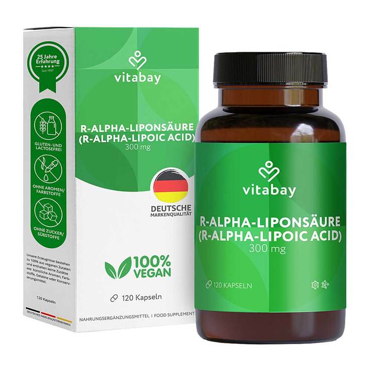 R-Alpha-Liponsäure 300 mg mit Thioctsäure Kapseln, 120 St