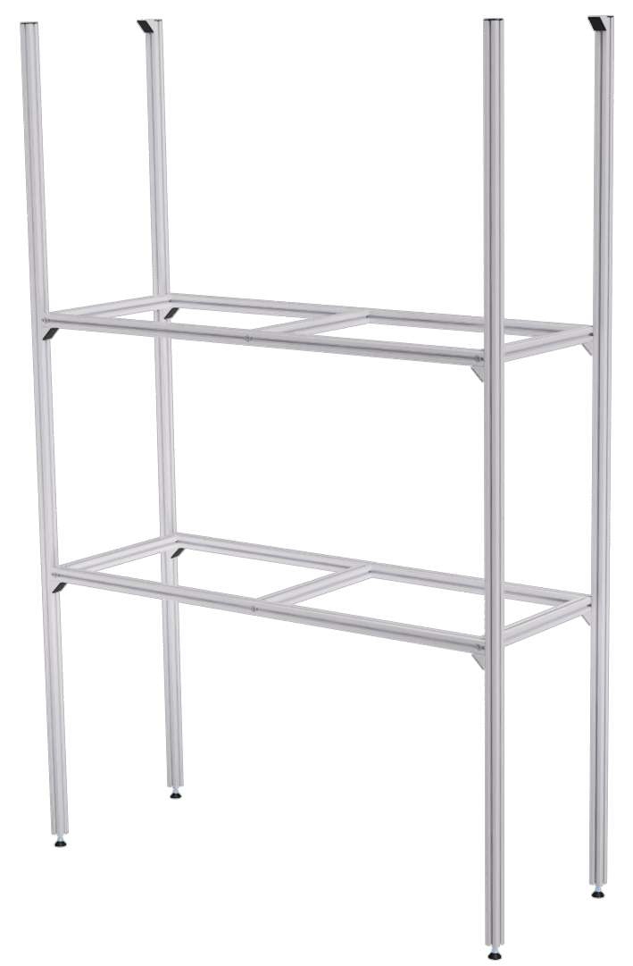 SYS-RACK Regal-System  Aluminium für Heckgarage 85 x 31 x 130 cm