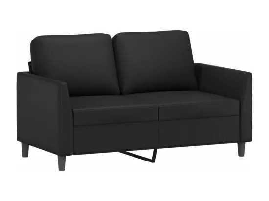 Ensemble de canapés 3 pcs avec coussins Noir Similicuir