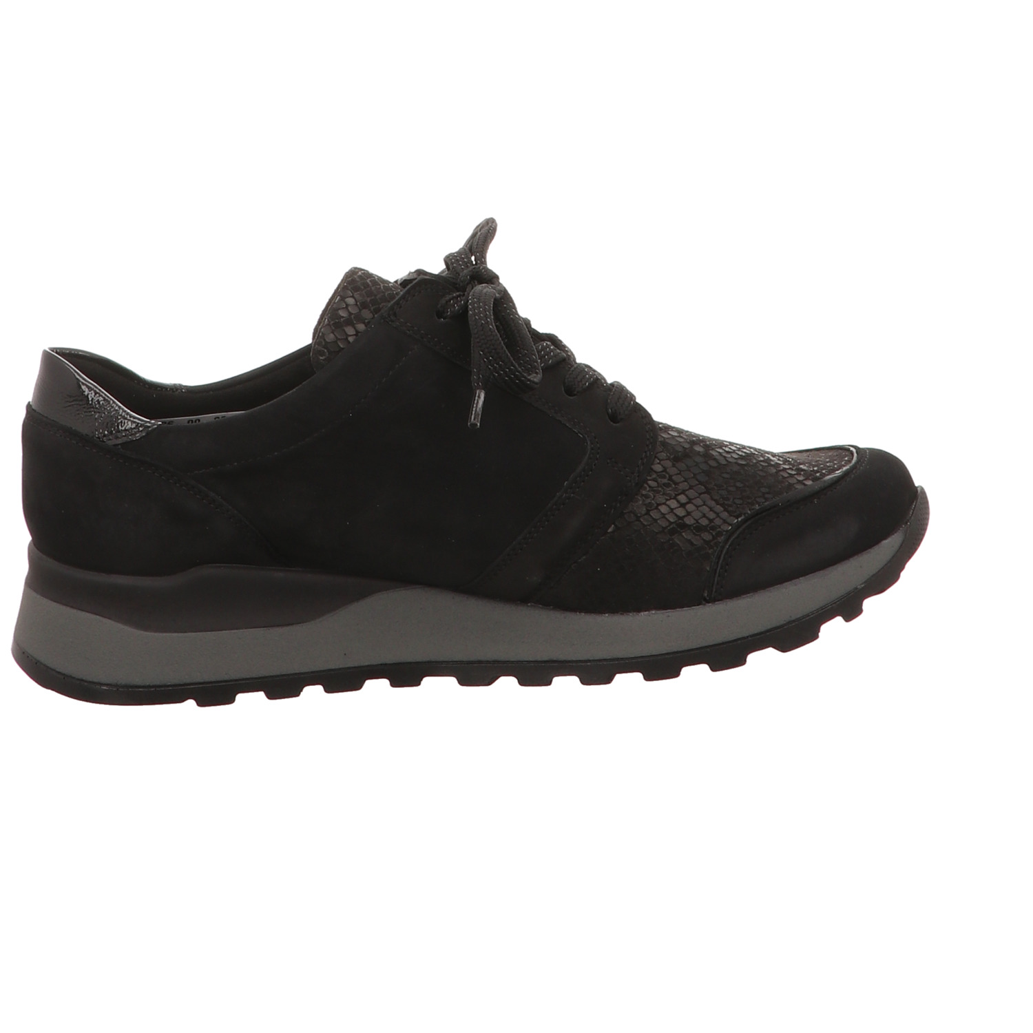 Waldläufer Schnürhalbschuh schwarz