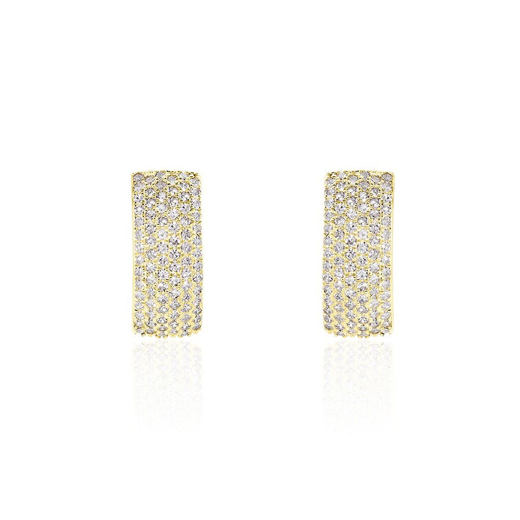 Boucles D'oreilles Puces Charlotte Or Jaune Diamant