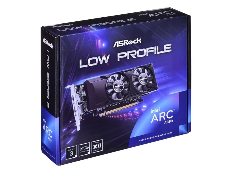 ASRock Intel Arc A380 - Grafikkort - Arc A380 - 6 GB GDDR6 - PCIe 4.0 x8 lavprofil - HDMI, DisplayPort