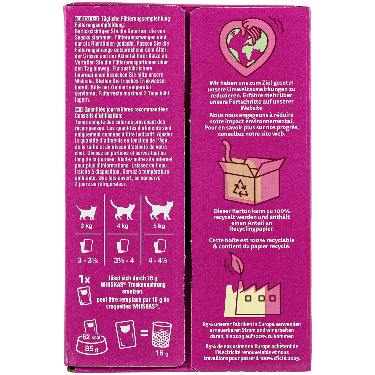 Whiskas Katzenfutter in Gelee Geflügel Senior 11+ 12x85g