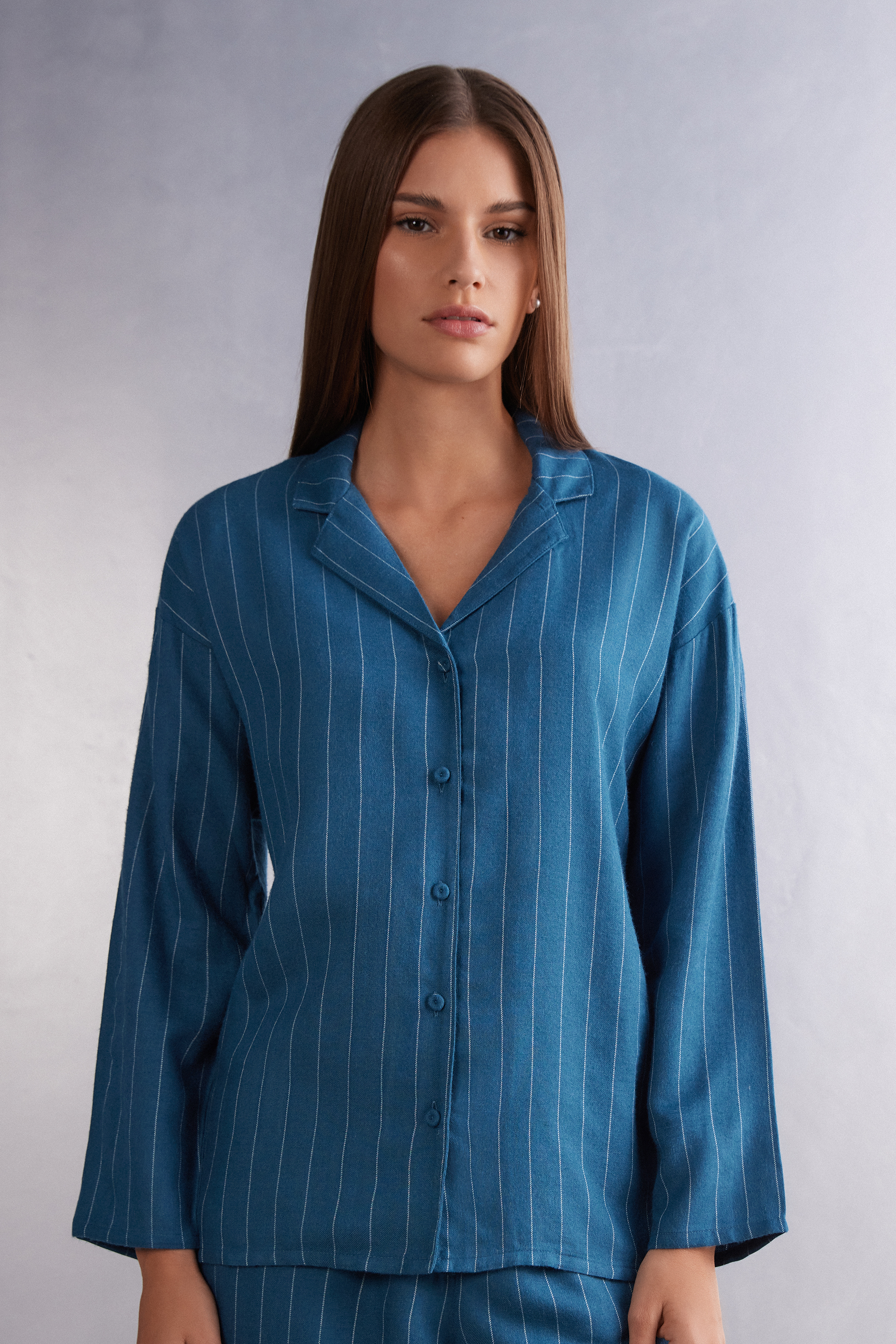 Camiseta de manga comprida em tecido modal Comfort First
