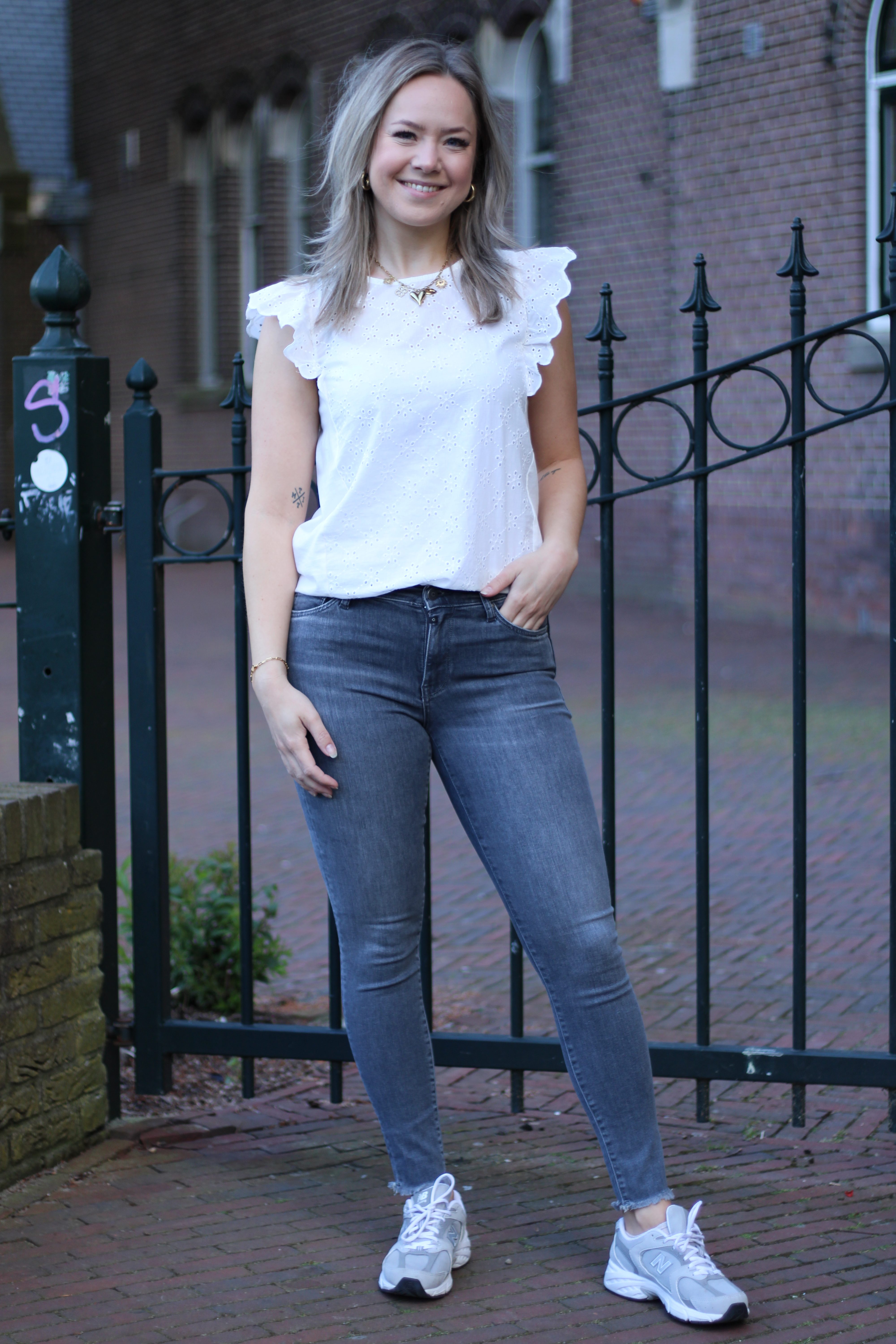 COJ Denim - Lina Fringe Jeans - Grey Vintage
