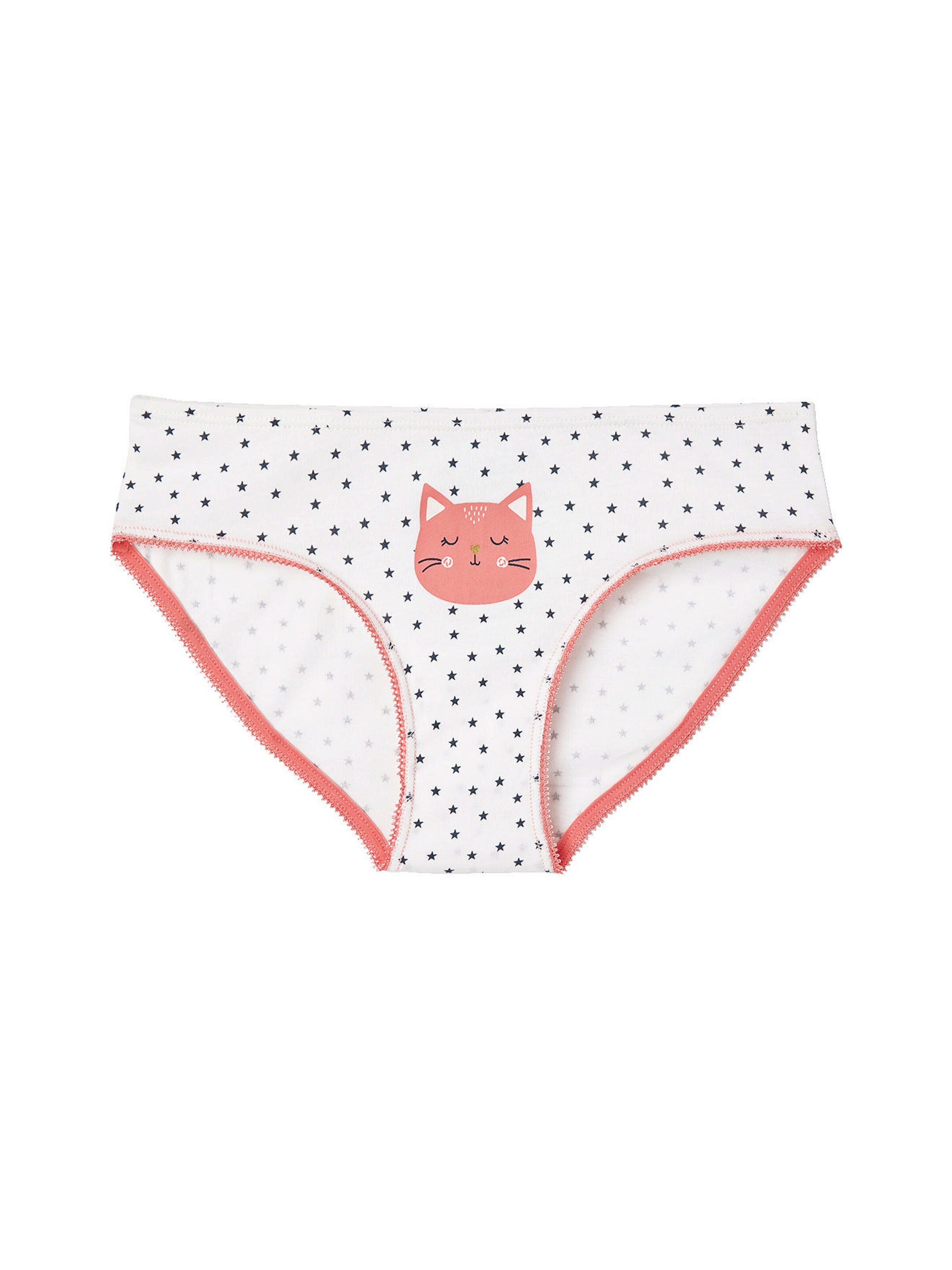 Vertbaudet 7er-Pack Mädchen Slips mit Tiermotiven weiß