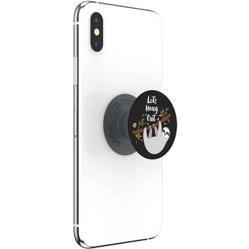 PopGrip Basic Finger Griff Halterung (Austauschbarer Top) für Smartphones / Tablets (70110) - Hang Out Faultier