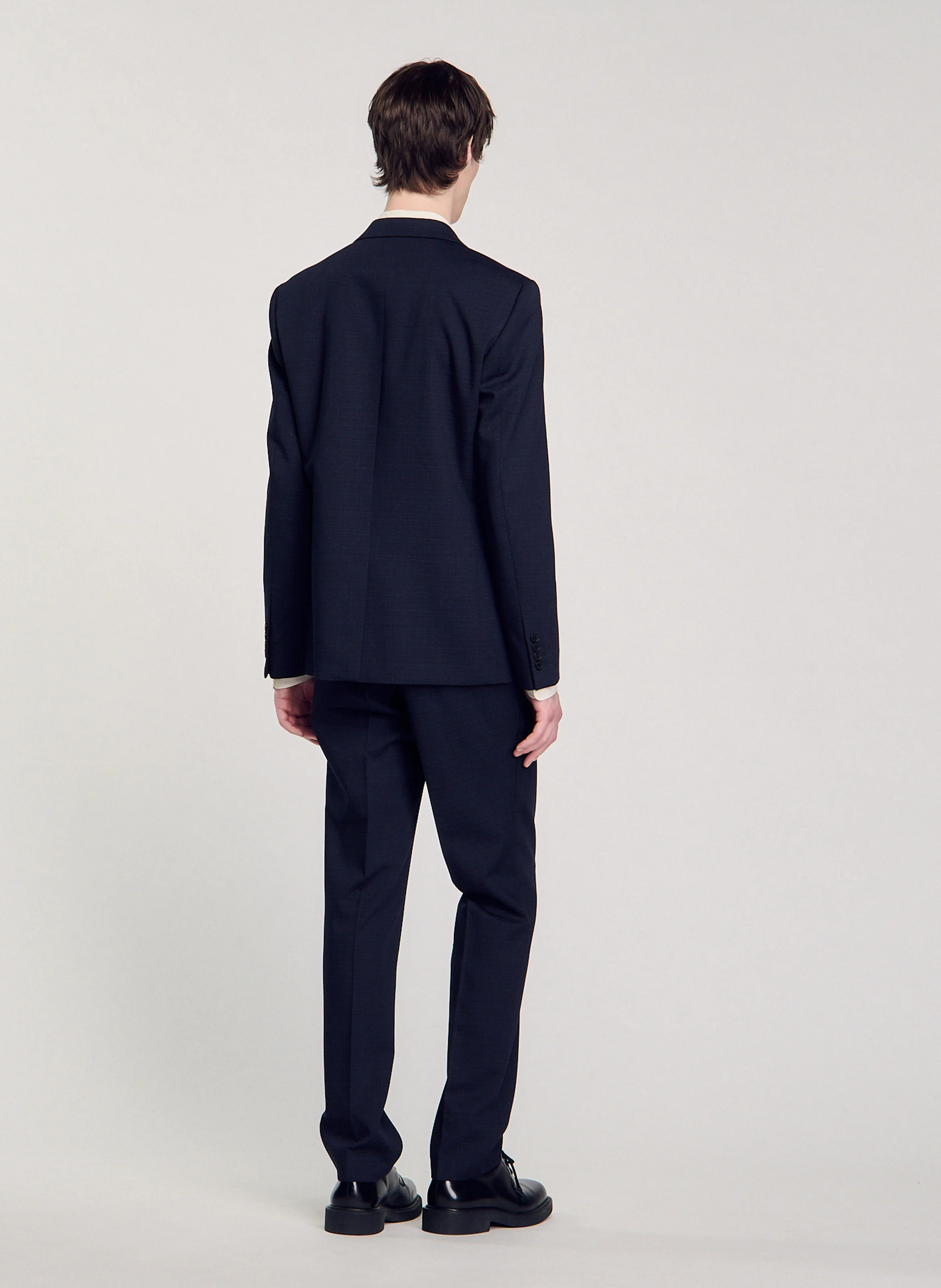 Veste de costume en laine vierge | Bleu