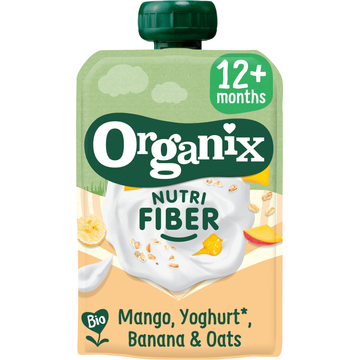Organix Knijpfruit Mango, Yoghurt, Banaan & Haver