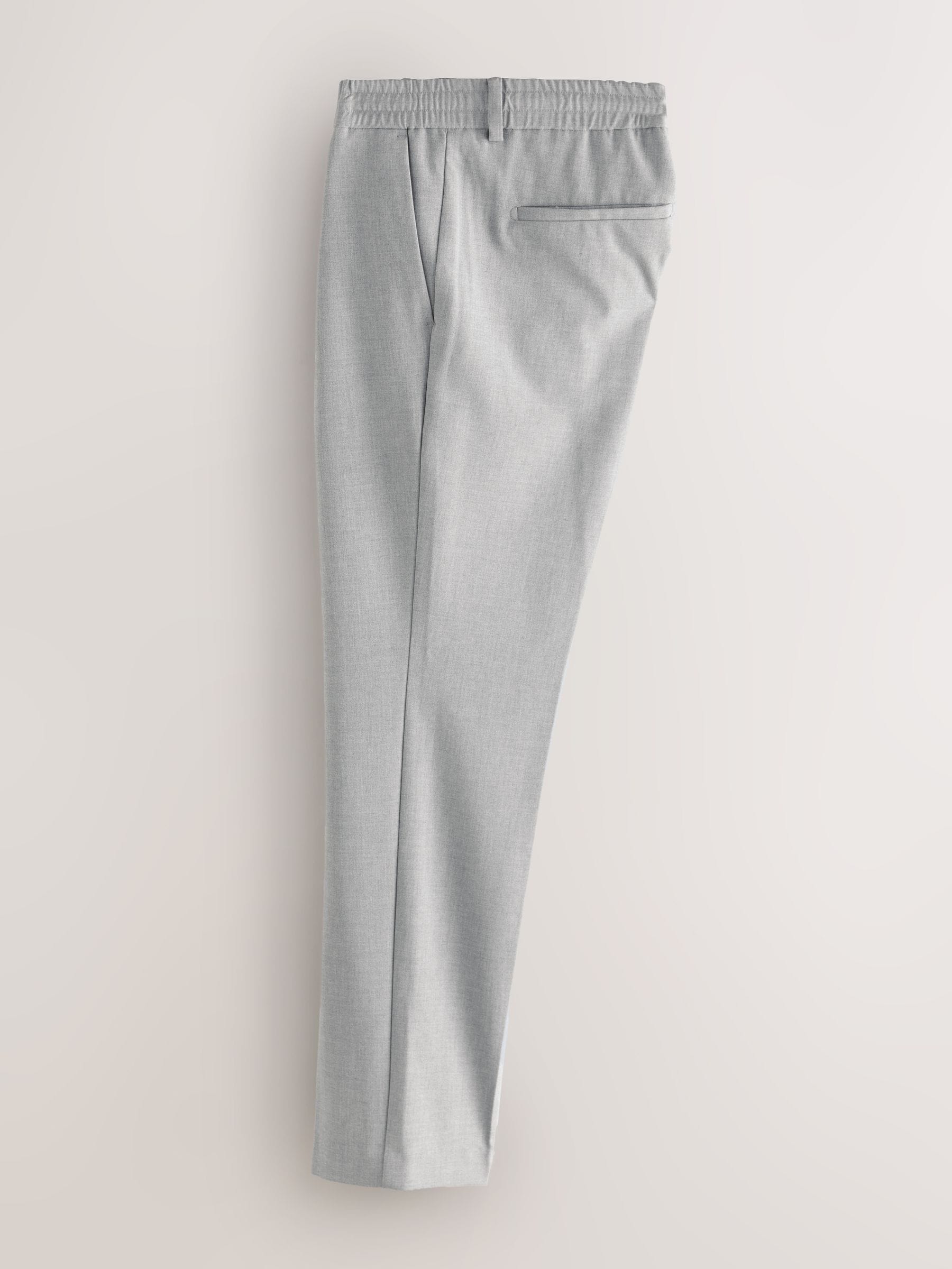 Lichtgrijs - Slim fit stretchy Broeken met intern trekkoord