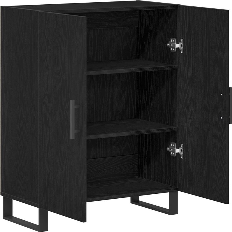 vidaXL - Dressoir - Zwart - Bewerkt Hout - Modern Design
