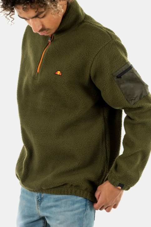 sweat ellesse icaruso 1/2 zip top vert