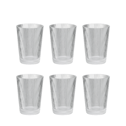 Stelton Pilastro 6-pak Drikkeglas, Klar, 24 cl