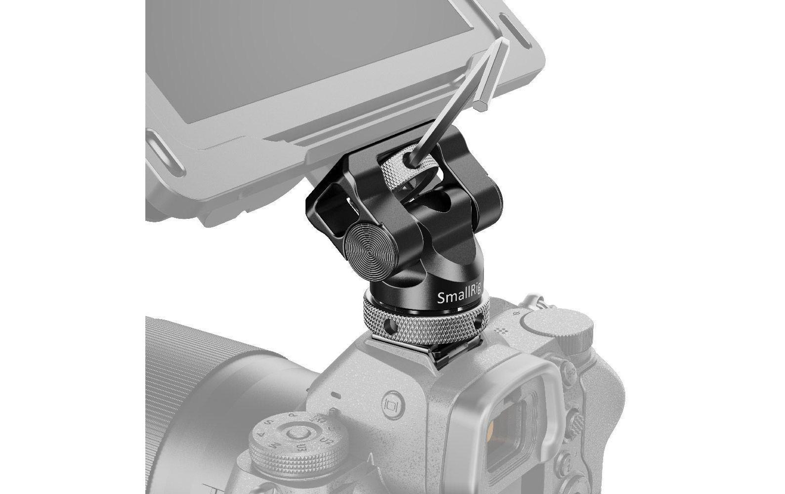 Swivel and Tilt Monitor Mount mit Cold ShoeSchwenk- und neigbare Monitorhalterung mit Cold Shoe