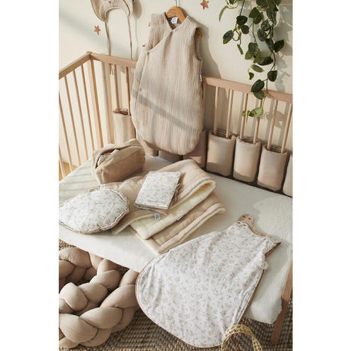 Couverture peluche Mix & Match biscuit 70 x 100 cm - BB&CO