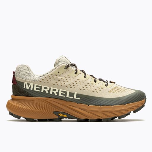 Merrell Agility Peak 5 Sneakers,Oyster/Olive, 46