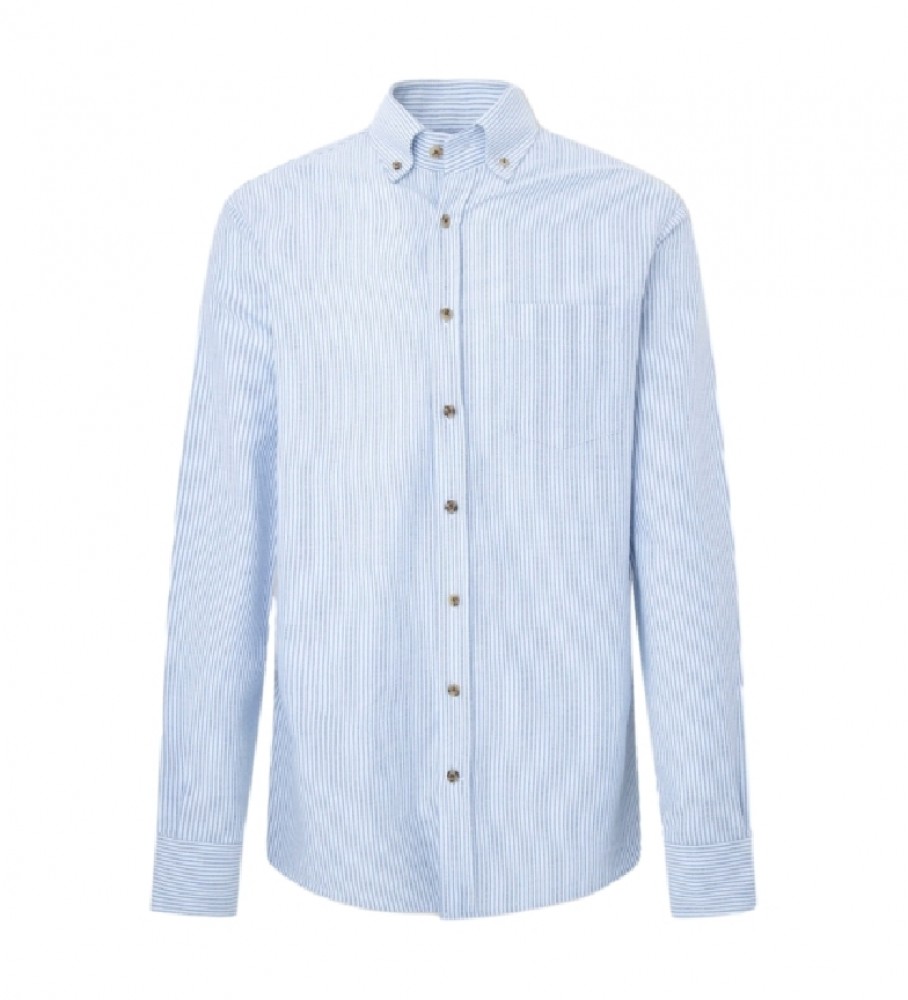 Camisa Hackett Azul Escovado