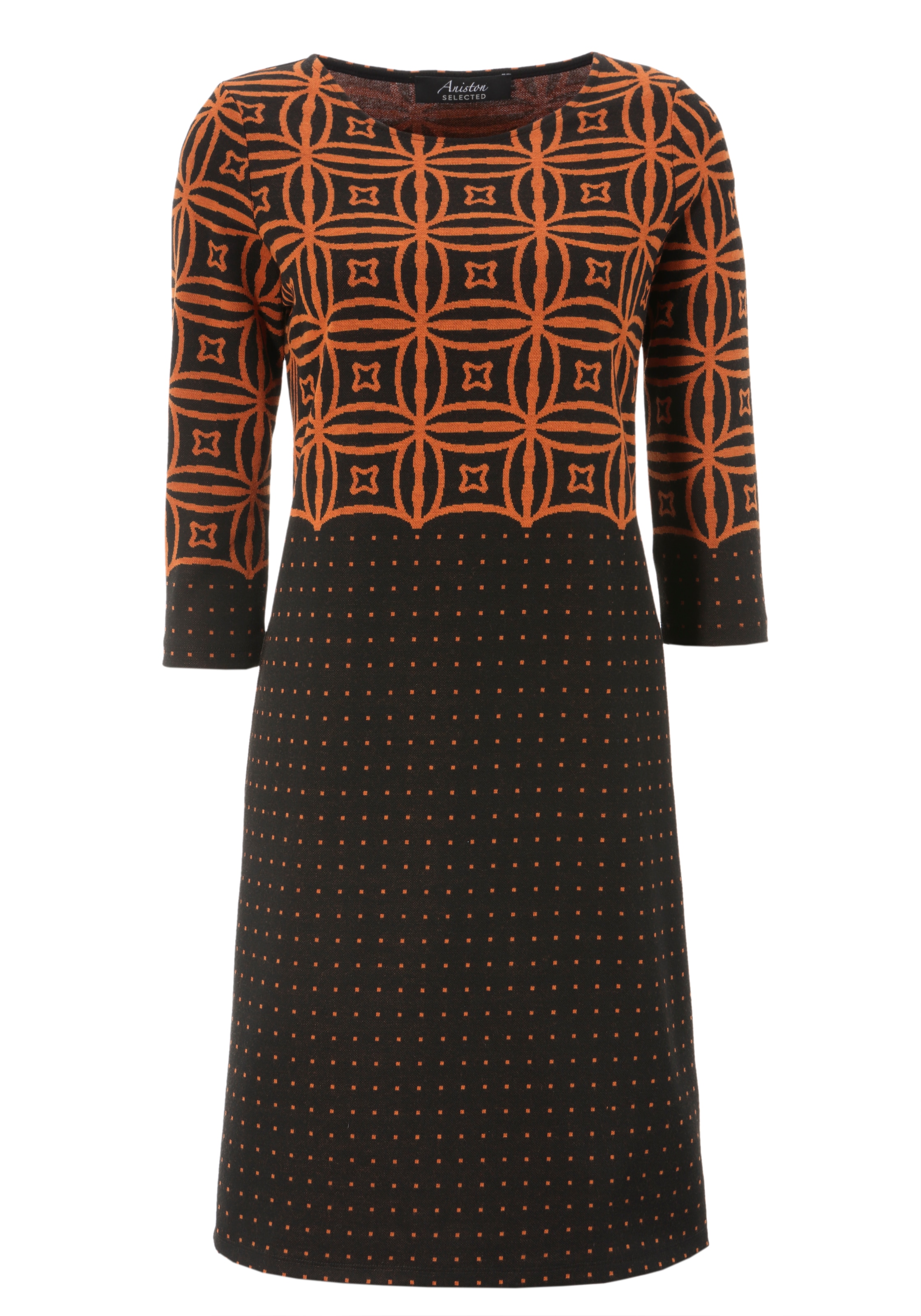 Aniston SELECTED Jerseykleid mit modernem Muster- und Punkte-Design
