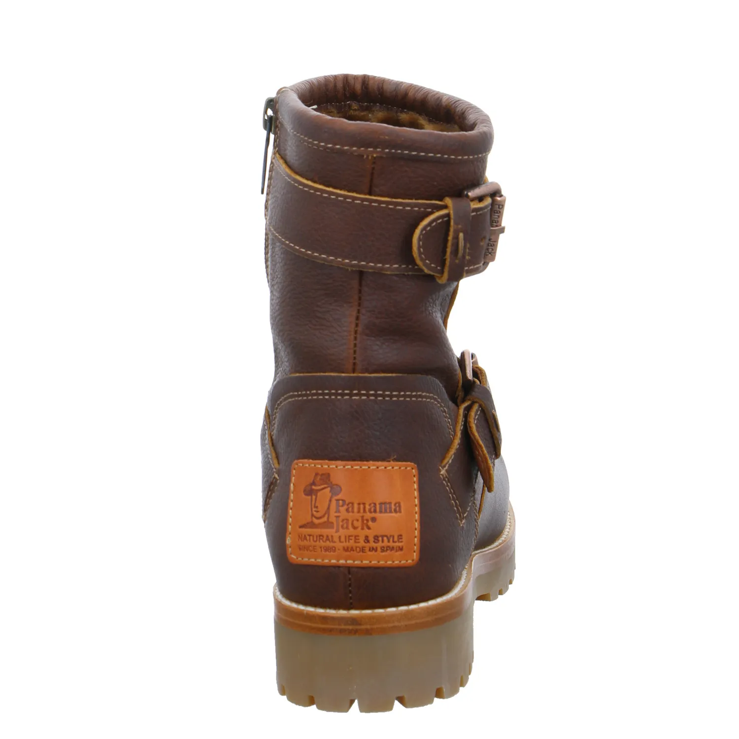 PANAMA JACK Boot Braun Leder  mit Lammfell - Innenfutter