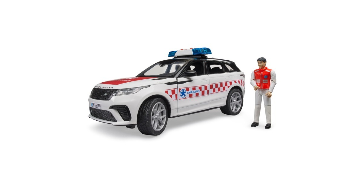 bruderRange Rover Velar ambulance met chauffeur en licht en geluid Modelvoertuig  (02885)