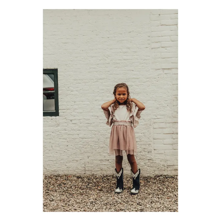 Baje Studio T-shirt Como Manches Volants | Lilas