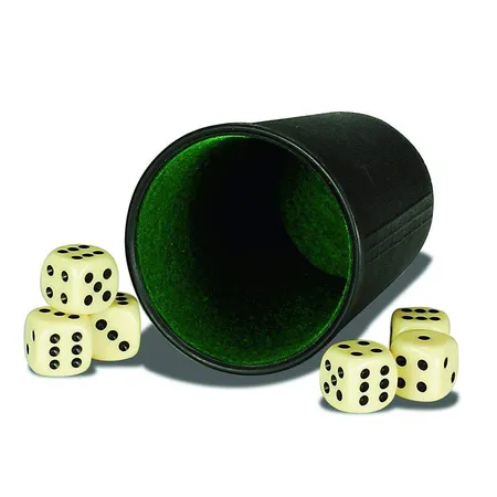 Nürnberger Spielkarten Würfelbecher mit Filzeinlage und Würfel in Faltschachtel
