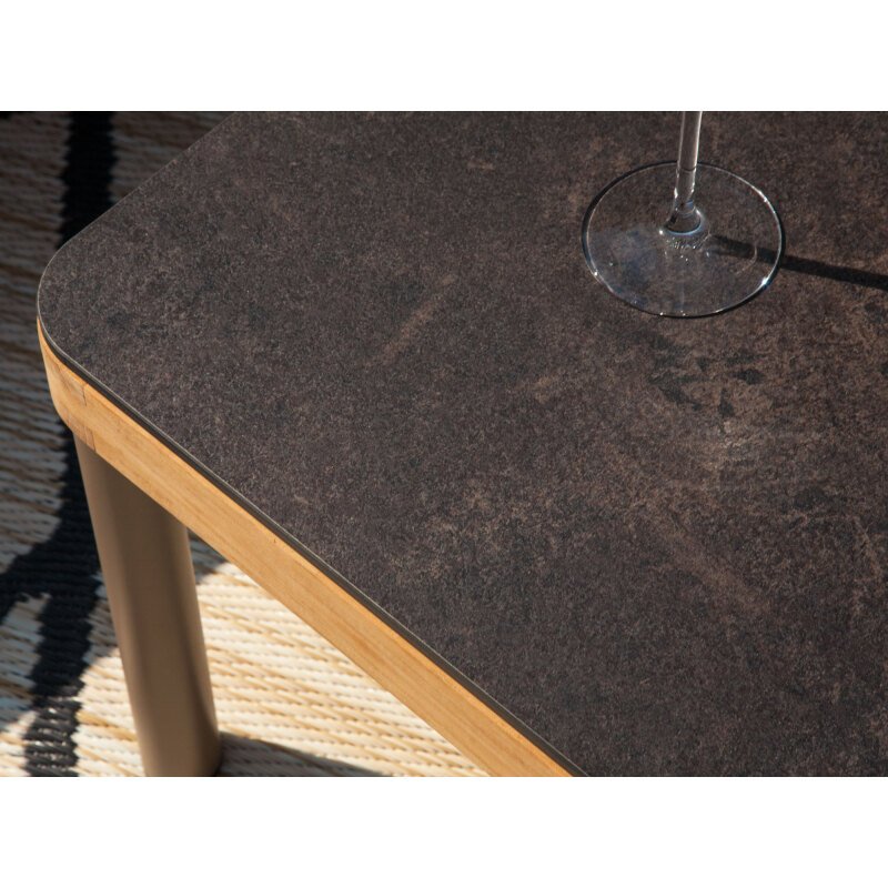 Table basse d'extérieur KALLYSTA - en teck et plateau HPL