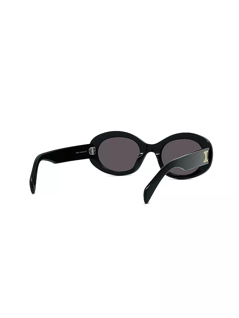 CELINE Triomphe schwarze runde Sonnenbrille schwarz