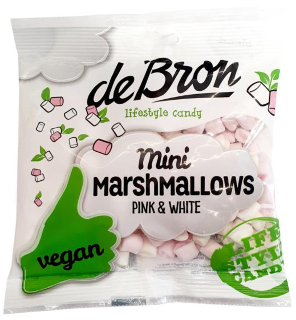 De Bron Mini Marshmellow – Pink & White – Vegan (75 gr)