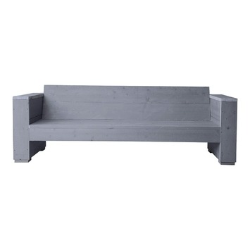 Loungebank Marlind 210 cm grijs steigerhout