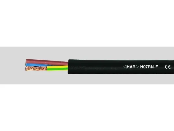HELUKABEL H07RN-F, Lavspændingskabel, Sort, Cooper, 2.5 mm², 120 kg/km, DIN VDE 0482-332-1-2, DIN EN 60332-1-2, IEC 60332-1-2, DIN VDE 0473-396, DIN EN 50396, DIN VDE...