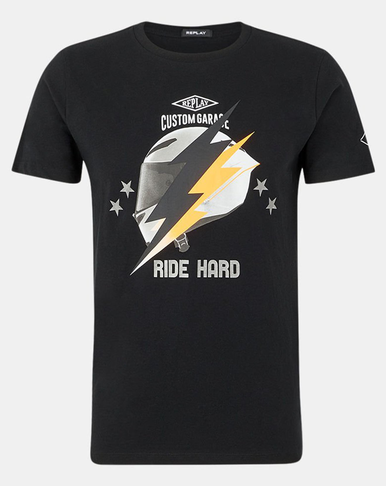 Replay T-Shirt Flash Ride Hard noir