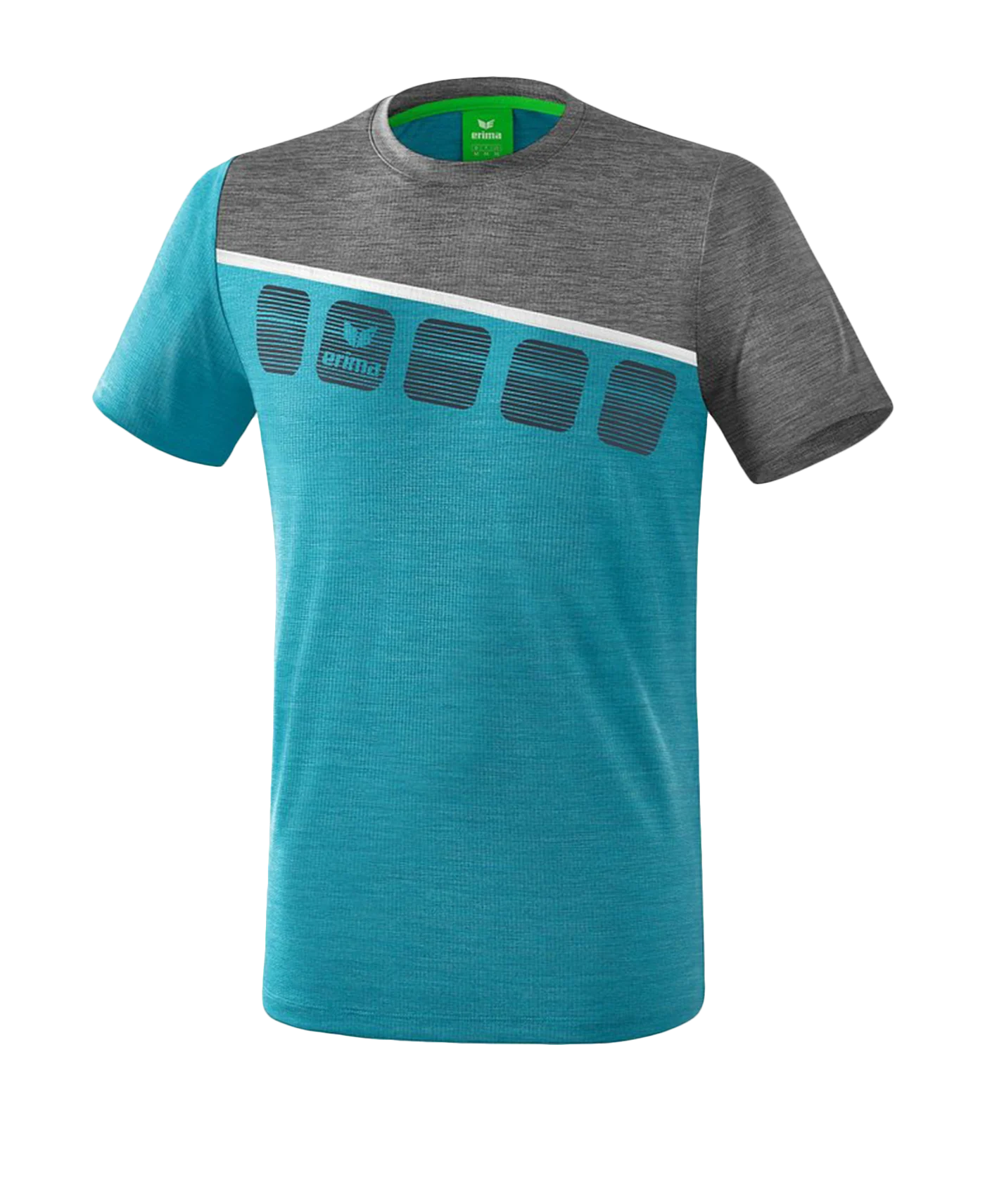 Erima 5-C T-Shirt Blau Grau