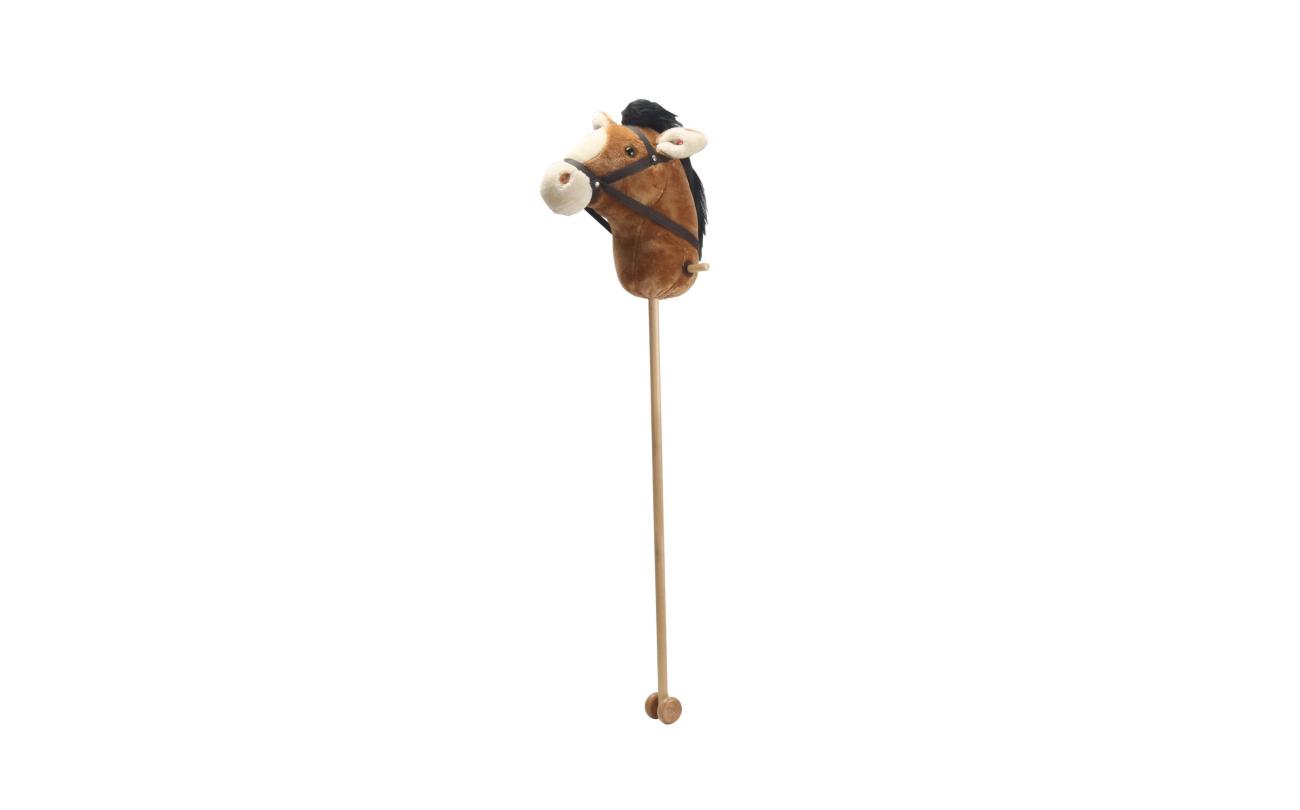 Stokpaardje met geluid lichtbruin