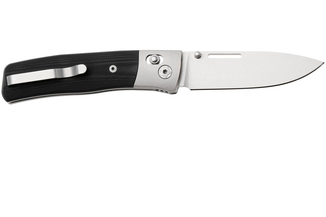 LionSteel NiNi NN2 GBK M390 Satin, Titanium Bolsters, Black G10, zakmes, Gianni Pauletta design